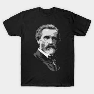 Giuseppe Verdi Black and White T-Shirt